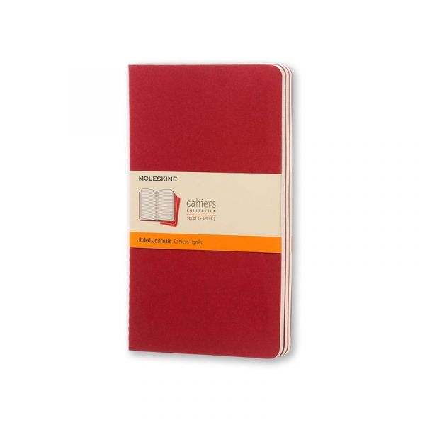 Блокнот Moleskine Cahier Journal CH016D17 40 л в линейку твердая обложка ch116 клюквенный