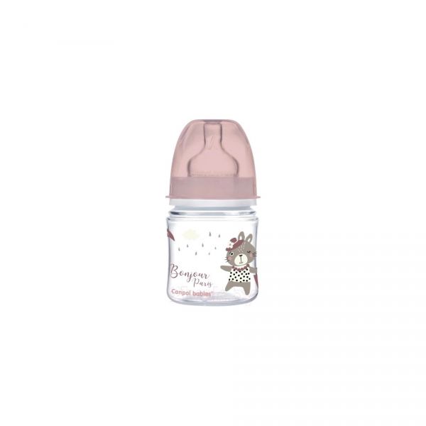 Бутылочка для кормления Canpol Babies Bonjour Paris 35/231 розовый 0,12 л