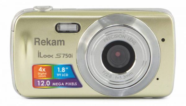 Фотоаппарат Rekam iLook S750i золотистый 12Mpix 1.8