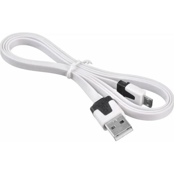 Кабель Buro BHP MicroUSB 1M FLAT USB (m)-micro USB (m) белый 1м