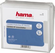 Конверт HAMA H-11716 для CD/DVD полипропилен 75 шт. прозрачный