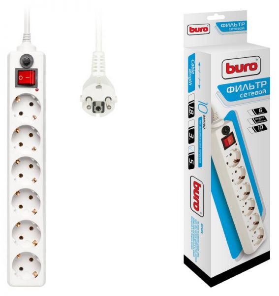 Сетевой фильтр Buro 600SH-5-W белый